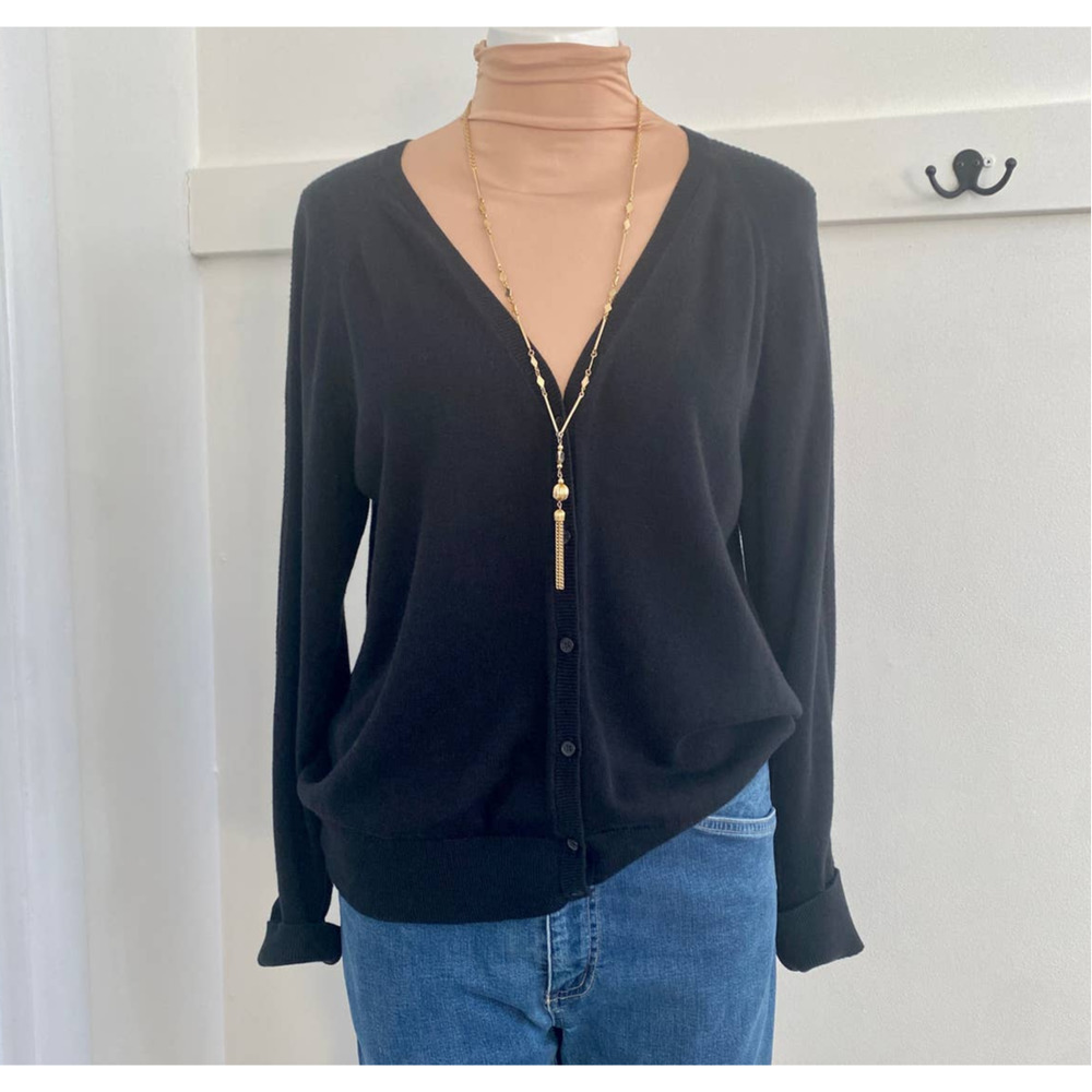 Banana Republic Black V Neck Cardigan Sweater XL